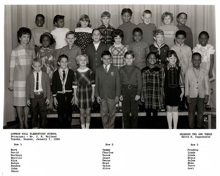 2nd grade class photo from Lowman Hill Elementary School - 1969